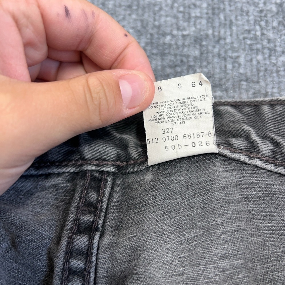 Vintage Levis 505 Jean Men 34x30 Black Regular Straight Fade Made in USA 90s Y2K - Picture 6 of 10
